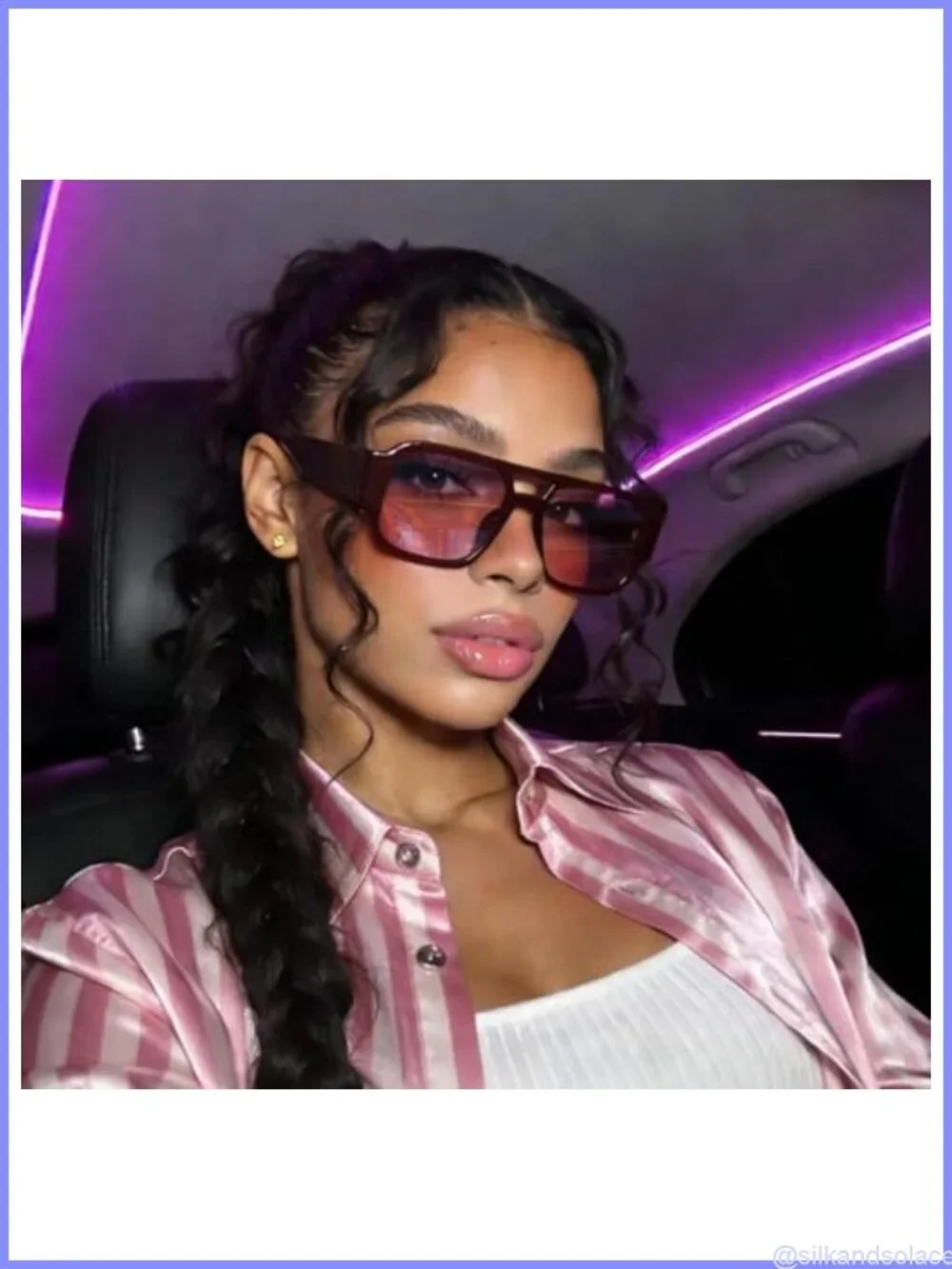 Retro Oversized Aviator Sunglasses Double Bridge UV400 Acetate